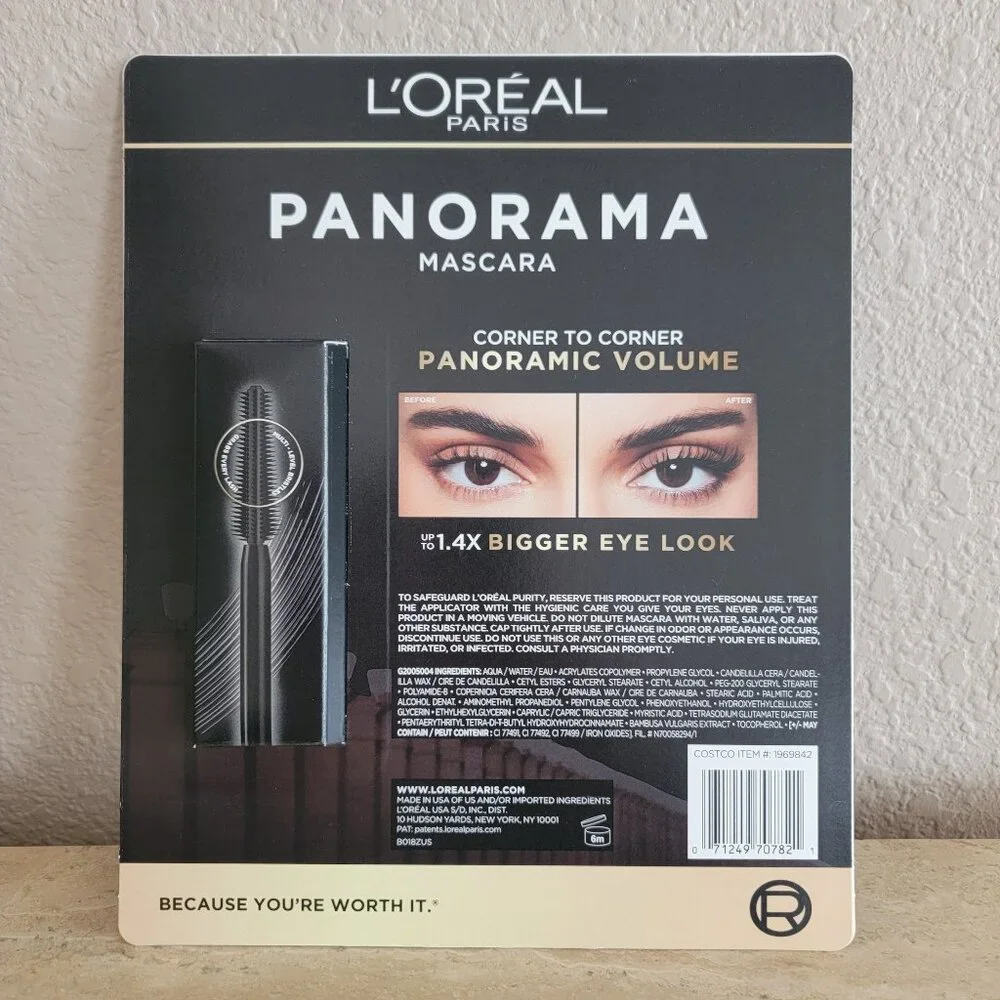 (2 Pack) L'oreal Voluminous Panorama Mascara 701 Blackest Black 0.33 FL OZ -NEW